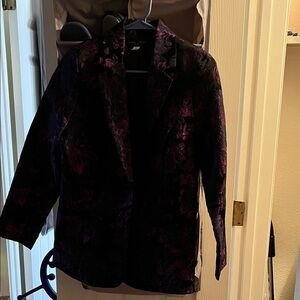 Simply Styled Black and Purple Women's Blazer